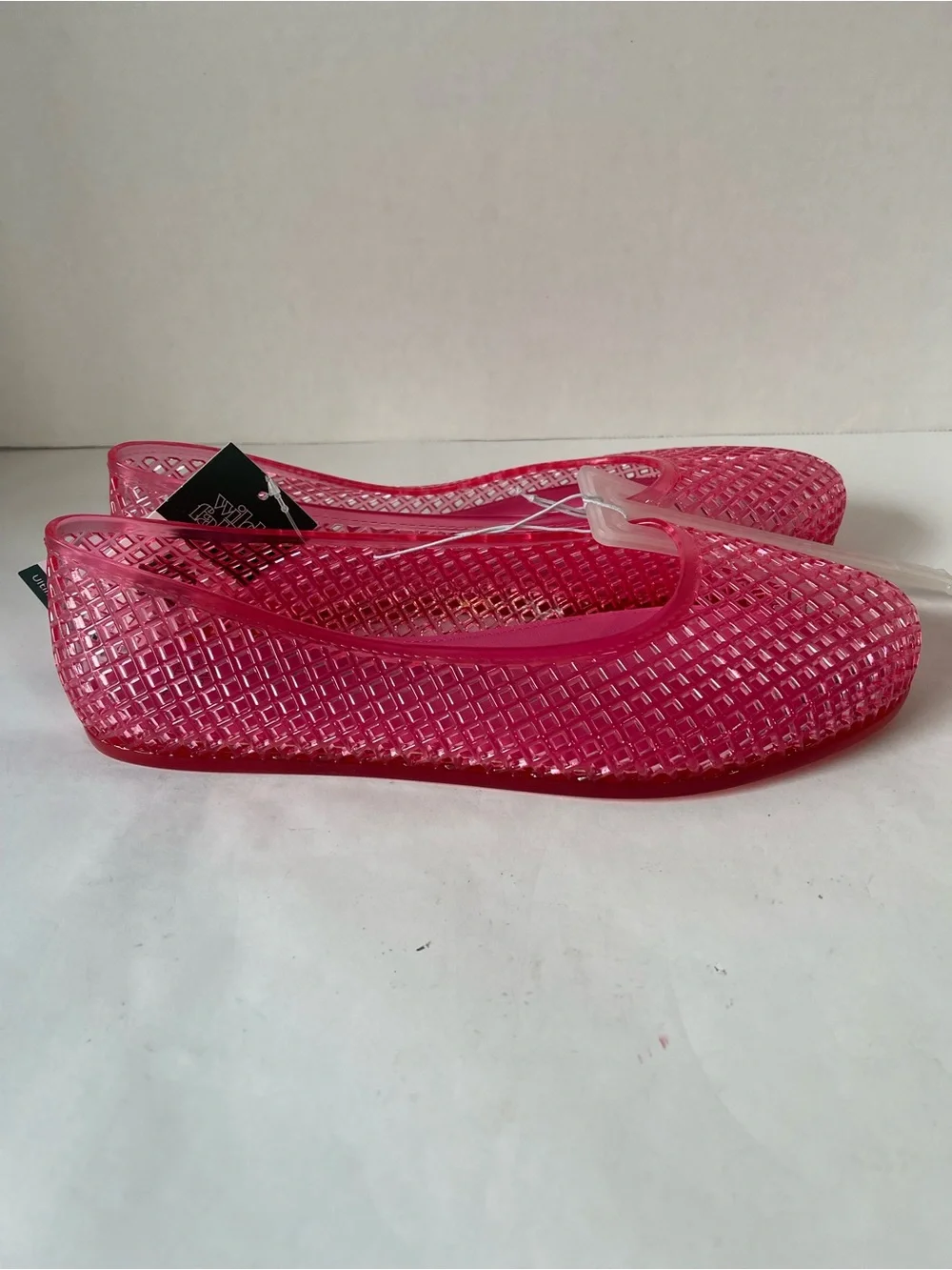 wild fable Bright Pink Isabella Jelly Ballet Flats Memory Foam Insoles NWT